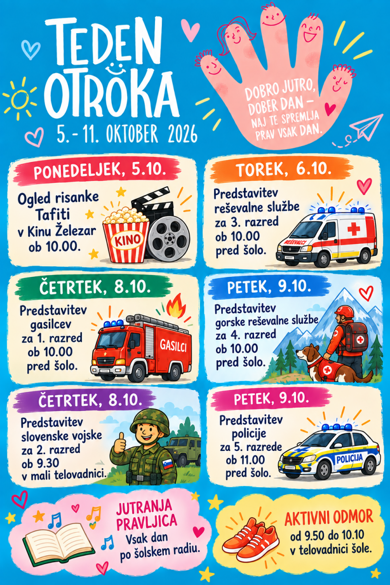 Teden otroka na OŠ Prežihovega Voranca Jesenice