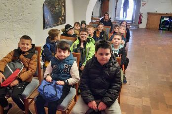 Tretješolci na Blejskem gradu